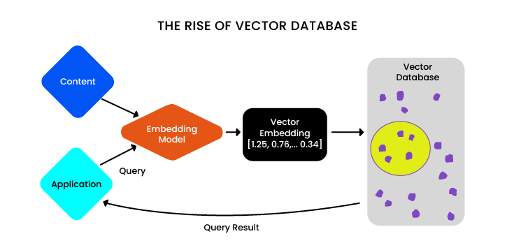 graphic representing the creaation of vector databases